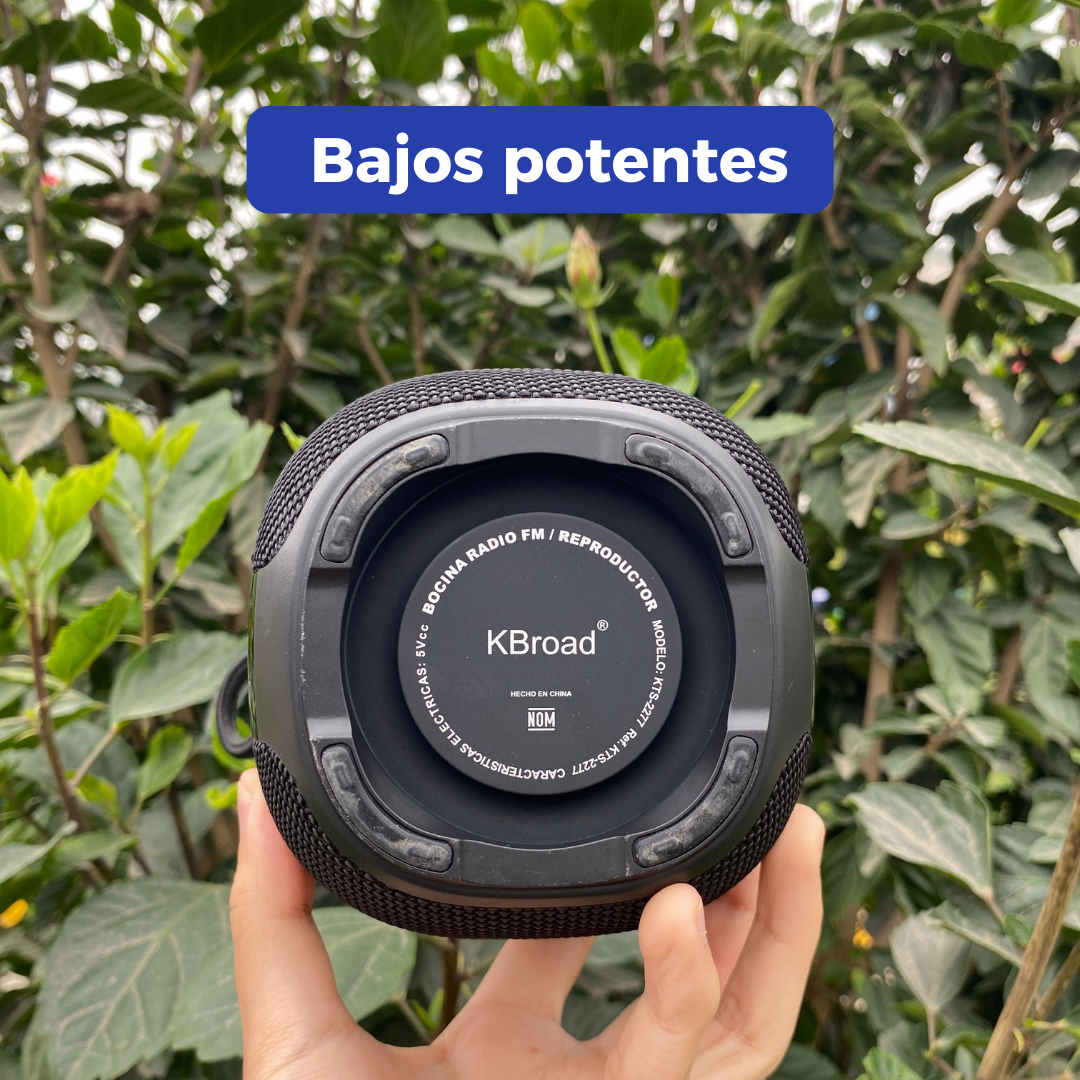 🔊 Parlante Bluetooth portátil con luz LED