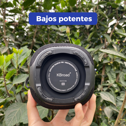 🔊 Parlante Bluetooth portátil con luz LED