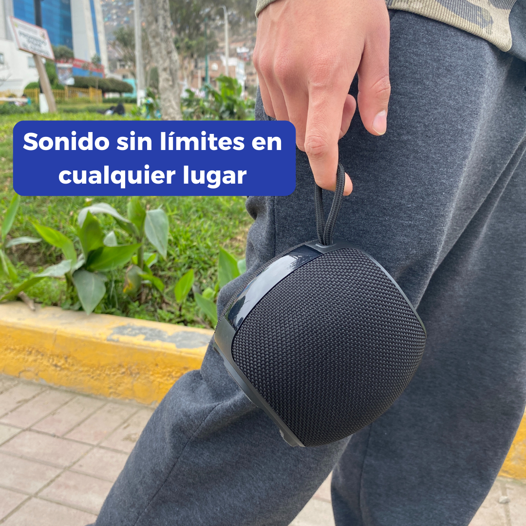 🔊 Parlante Bluetooth portátil con luz LED