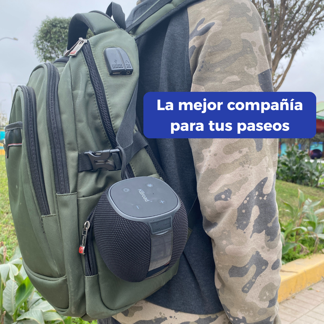 🔊 Parlante Bluetooth portátil con luz LED