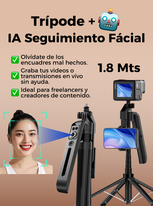 Trípode con seguimiento facial automático 🤖